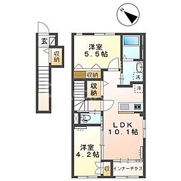 爽海Ｌｉｅｎ（ソウカイリアン） 2階2LDKの間取り