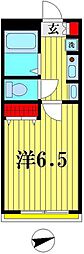 エスハイム 1Kの間取図画像