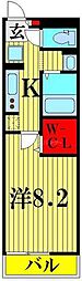 コンフォート 1Kの間取図画像