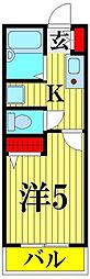 パテラ草加 1Kの間取図画像