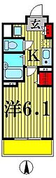 パテラ草加 1Kの間取図画像