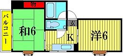 ボナールD 2Kの間取図画像