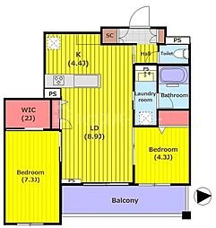 Maison Luxe 2LDKの間取図画像