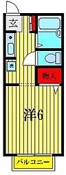 ビーライン蒲生 ワンルームの間取図画像