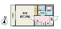 吉川市大字保アパート 1Kの間取図画像