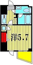 ライブコート草加 1Kの間取図画像