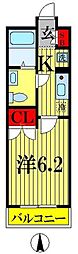 N-stageSokashinden 1Kの間取図画像