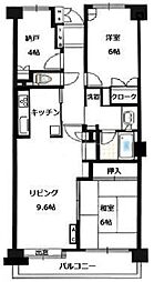 越谷南パークホームズ 2SLDKの間取図画像