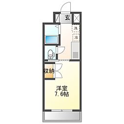 パテオ97 1Kの間取図画像