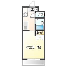 ルミエール29 1Kの間取図画像