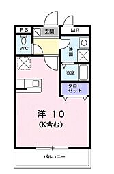 アルドーレ ワンルームの間取図画像