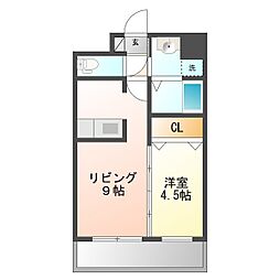 あすか八番館 1LDKの間取図画像