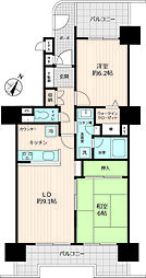 アーベイン川越南大塚キッズプレース 2LDKの間取図画像