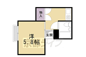 京都府京都市左京区松ケ崎小竹薮町（賃貸アパート1K・2階・17.00㎡） その2