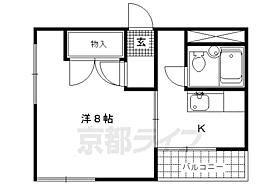 ヴィラ宇野 502 ｜ 京都府京都市上京区上善寺町（賃貸マンション1K・5階・21.36㎡） その2