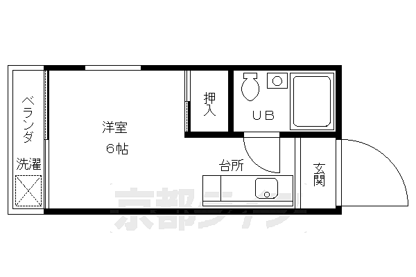 吉田マンション 505｜京都府京都市上京区西町(賃貸マンション1K・5階・17.53㎡)の写真 その2