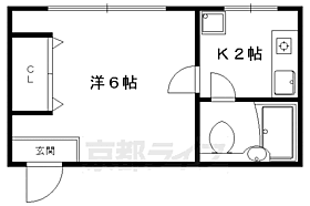 京都府京都市左京区北白川上別当町（賃貸マンション1K・3階・19.14㎡） その2