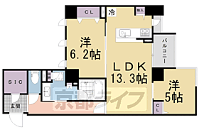 京都府京都市中京区左京町（賃貸マンション2LDK・3階・61.58㎡） その2