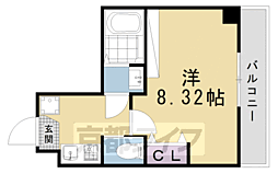 ウイングス千本丸太町 505 5階1Kの間取り