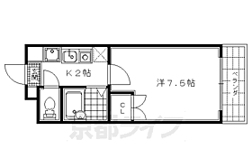 京都府京都市北区上賀茂蝉ケ垣内町（賃貸マンション1K・2階・21.45㎡） その2