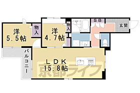 ＳｈａＭａｉｓｏｎ　御所ＷＥＳＴ 203 ｜ 京都府京都市上京区近衛町（賃貸マンション2LDK・2階・62.68㎡） その2