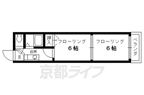 京都府京都市左京区田中南西浦町（賃貸マンション2K・3階・29.71㎡） その2