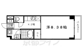 京都府京都市左京区松ケ崎杉ケ海道町（賃貸マンション1K・4階・27.78㎡） その2