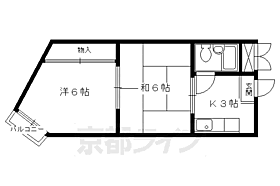 ブランドハウス京都二条城 304 ｜ 京都府京都市上京区小山町（賃貸マンション2K・3階・29.50㎡） その2