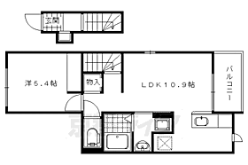 京都府京都市左京区田中上玄京町（賃貸アパート1LDK・2階・41.26㎡） その2