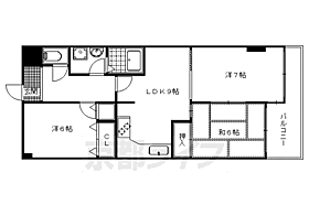 京都府京都市左京区一乗寺地蔵本町（賃貸マンション3LDK・5階・62.00㎡） その2