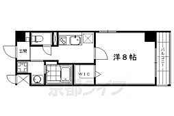 JR山陰本線 二条駅 徒歩2分の賃貸マンション 2階1Kの間取り