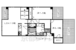 シュシュパルク鹿苑 2LDKの間取図画像