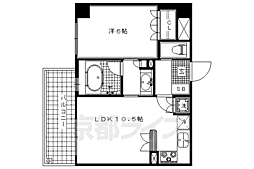 リーガル京都御所東 1LDKの間取図画像