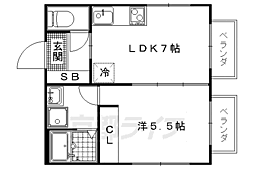 ハイツ真盛 1DKの間取図画像