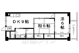エスポワール紫野 2LDKの間取図画像