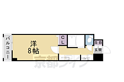 ロイヤルシティー西大路 1Kの間取図画像