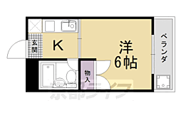 リバティー 1Kの間取図画像