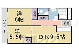 第二洛西ハイツ 2LDKの間取図画像