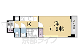 ファステート京都洛南エリーゼ 1Kの間取図画像