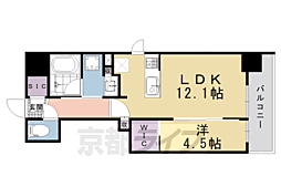 ファインレジデンス京都五条通 1LDKの間取図画像