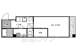 アルカス七条大宮 1Kの間取図画像