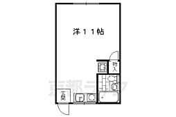 シャトレ等持院 1Kの間取図画像
