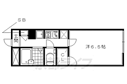 レオパレスダボス 1Kの間取図画像