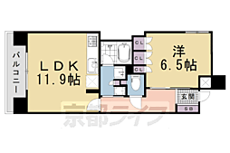 イーグルコート四条烏丸WEST 1LDKの間取図画像
