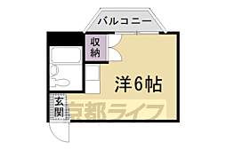 ベルファム西院 ワンルームの間取図画像