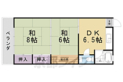 共和ビル 2DKの間取図画像