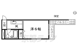 ハイツパモナス 1Kの間取図画像