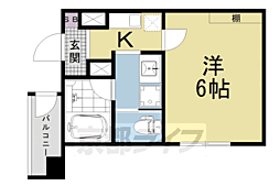 MERCADO京都 1Kの間取図画像