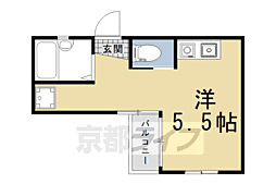 コーポ峰 ワンルームの間取図画像