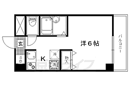 船越ビル紫明ドミトリー 1Kの間取図画像